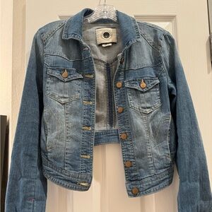 Anthropologie Daughters of the Liberation cropped denim jacket